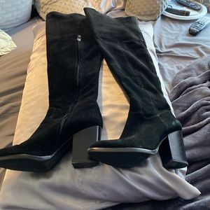 Marc Fisher LTD over the knee black suede soft boots.